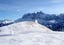 Skiing at Morgins, Switzerland